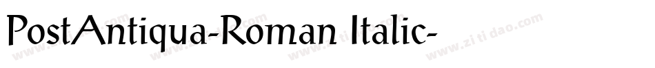 PostAntiqua-Roman Italic字体转换